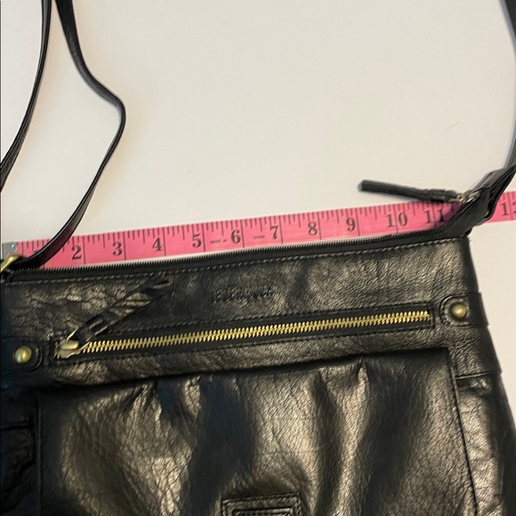 Leder Buck Black Leather Crossbody Bag - Picture 9 of 15